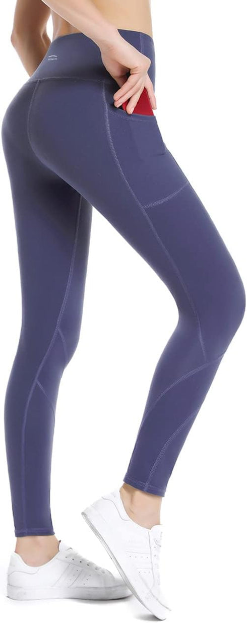 High Waisted Tummy Control Leggings-Yoga-Pants with Pockets Leggings for Women Workout Squat Proof Tights